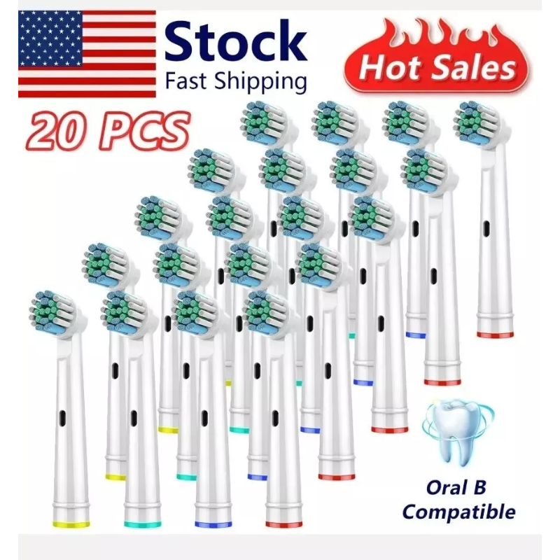 20PCS Precision Electric Toothbrush Replacement Fit For Oral Braun Brush Heads